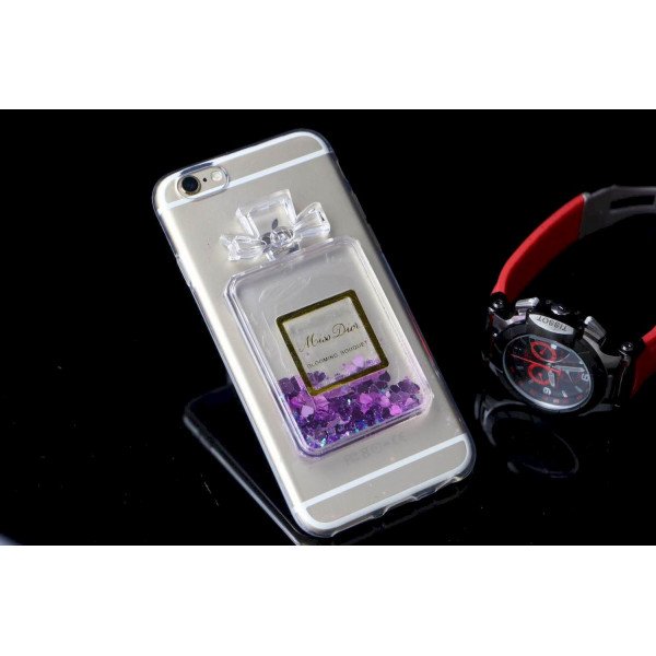 Wholesale iPhone 7 Plus Perfume Glitter Shake Star Dust Case (Purple)